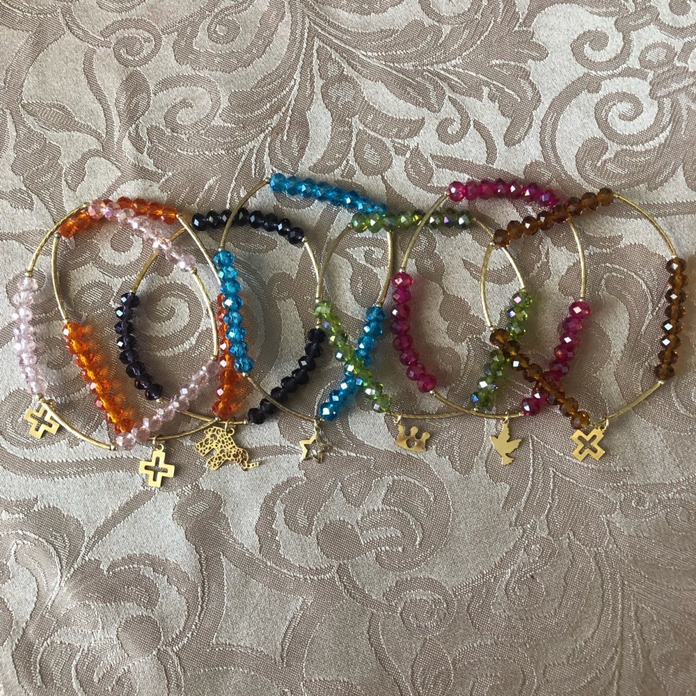 Gold plated cristal bracelet